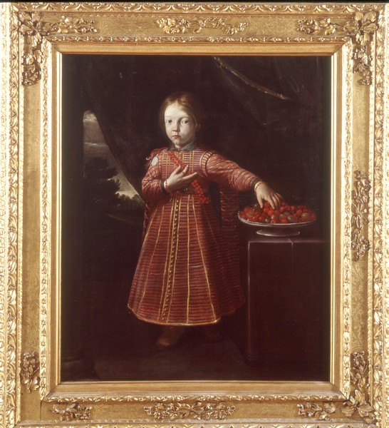 Cittadini Pier Francesco, Ritratto di bambina in piedi con piatto di ciliegie