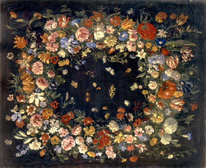 Giovanni Stanchi, Ghirlanda di fiori e farfalle