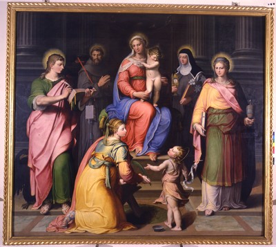 Bagnacavallo Jr. - Madonna col Bambino in trono e Santi