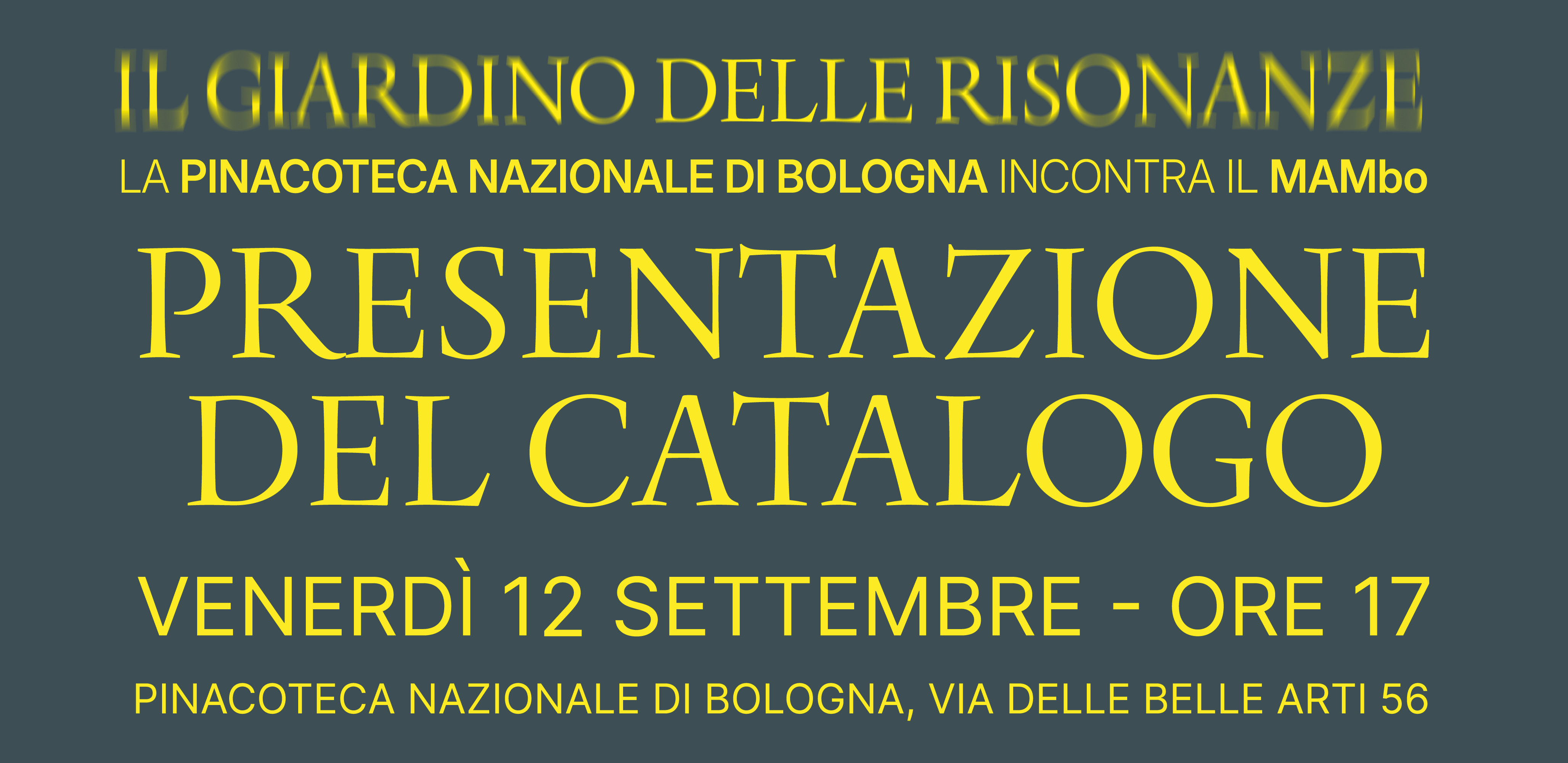 Grafica sito eventi 2025 Risonanze catalogo