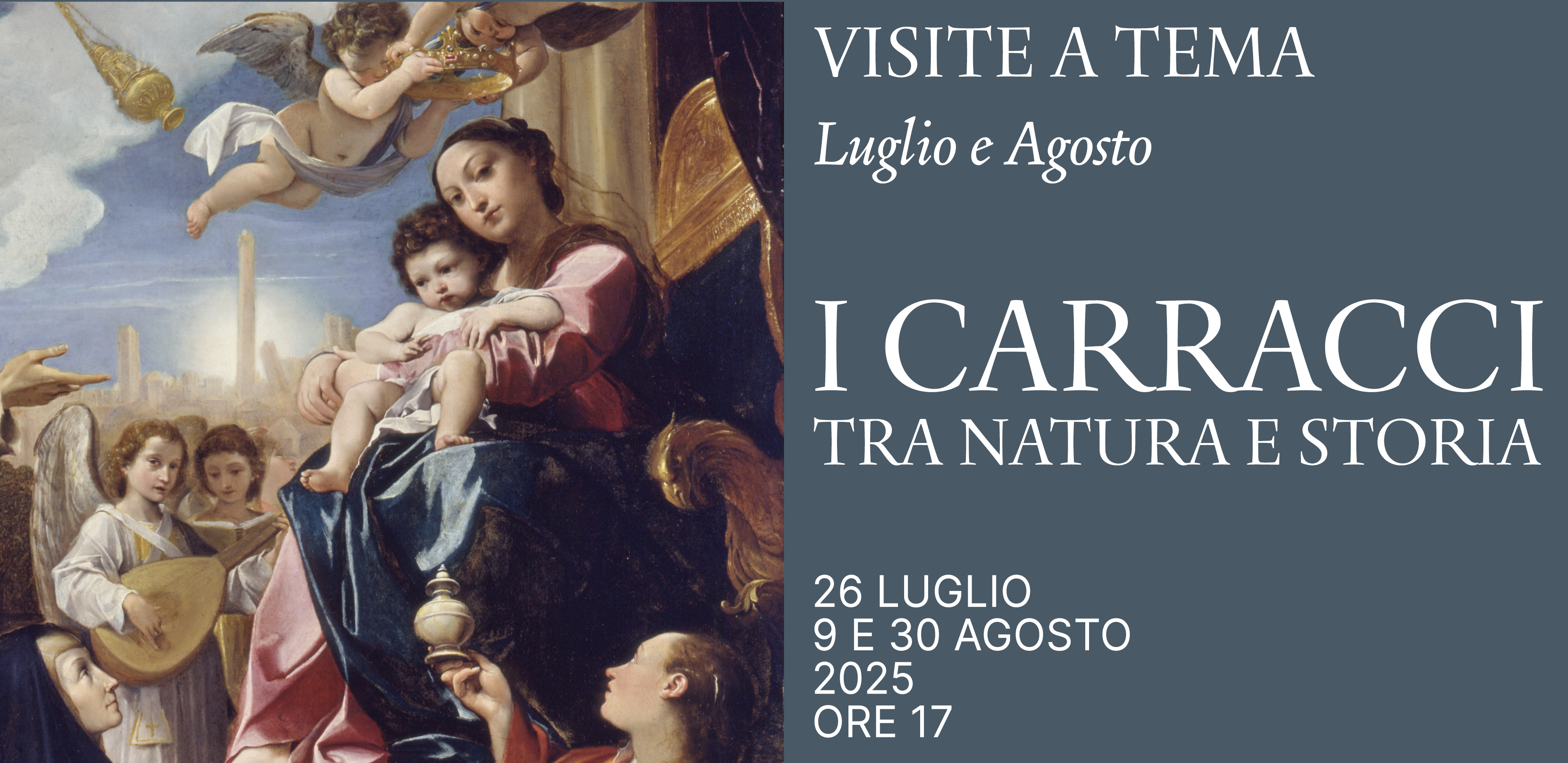 Grafica sito eventi 2025 visite a tema lug ago
